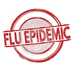 Flu epidemic sign or stamp
