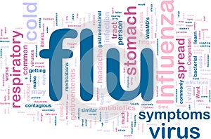 Flu influenza word cloud photo