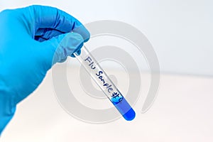 Flu Sample In a Lab Testtube