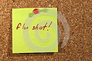 Flu shot post it