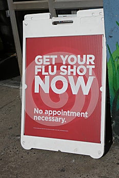 Flu Shot Sign