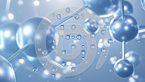 fluconazole molecular structure 3d, flat model, azoles, structural chemical formula view from a microscope