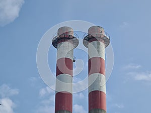 flue gas chimney thermal power plant