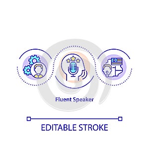 Fluent speaker concept icon