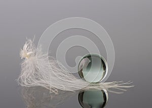 The fluff and glass bead