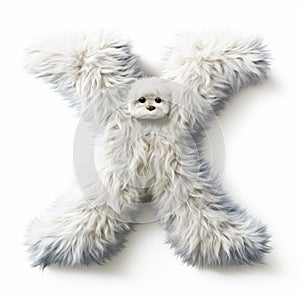 Fluffy Alphabet X: Toy-like Proportions With A White Monster Twist