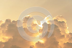 The light and shadow of the clouds in the sky