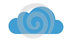 Fluffy Blue Cloud Icon: Weather, Digital Cloud, and Sky Themes, vector design Generative AI