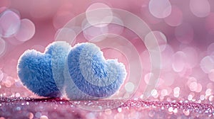 The Fluffy Blue Hearts.AI generated image