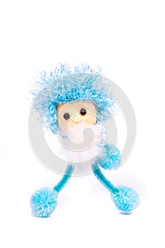 fluffy blue man