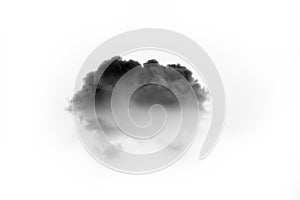 Fluffy cloud, isolated realistic cloud on white background