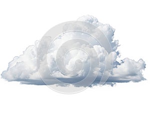 Fluffy cloud isolated on white background