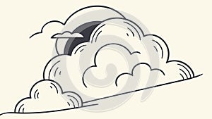 Fluffy cloud vector icon, simple weather element for sky and forecast designs, vector design Generative AI