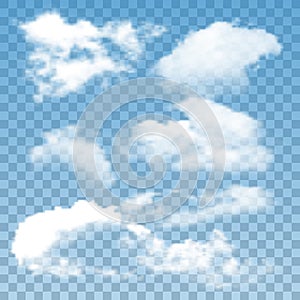 Fluffy Clouds Atmosphere Collection Set Vector