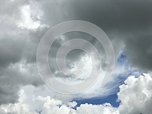 Fluffy Clouds Before a Canadian Prairie Rainstorm