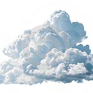 Fluffy clouds isolated on white background