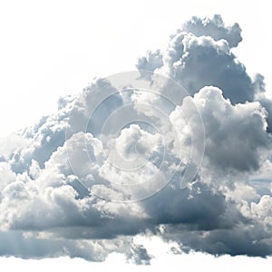 Clouds isolated on white background photo