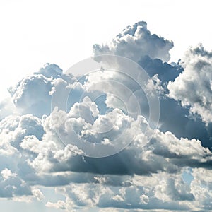 Clouds isolated on white background photo