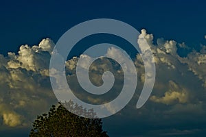 Fluffy Clouds and Sky