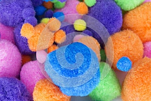 Fluffy colorful craft Pom Poms