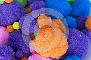 Fluffy colorful craft Pom Poms