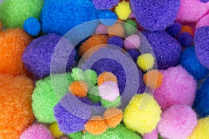 Fluffy colorful craft Pom Poms