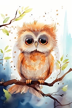 Fluffy and Fierce: The Bright and Wild Owl Mascot with Big Cute