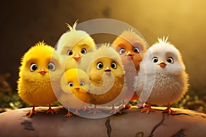 Fluffy Friends on the Easter Branch: A Delightful Gathering of F