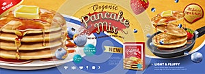 Fluffy pancake banner ads