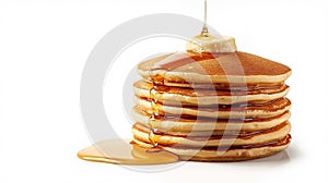 Fluffy Pancakes Melting Butter Syrup