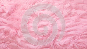 Fluffy Pink Pillow With Feathery Texture - Playful Repetitions And Contemporary Candy-coated Design