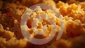 Fluffy Scrambled Eggs Macro Background