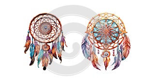 Fluffy Twirled quill feathers different style ornament vector