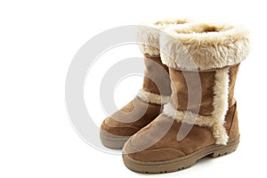 Fluffy warm boots