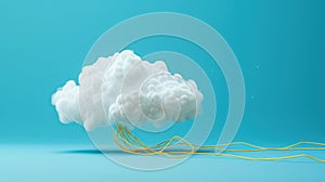 The Cloud with Cables.AI generated image photo