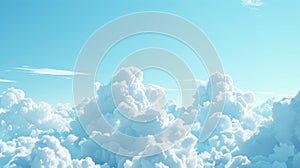 The Fluffy White Clouds.AI generated image