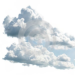 White clouds isolated on black background