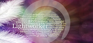 Angelic Lightworker Word Tag Cloud photo