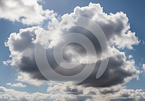 Fluffy White and Grey Cloud in Blue Sky white cloud