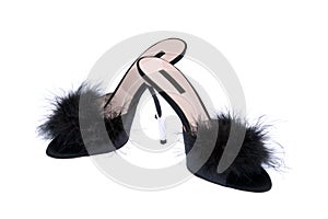 Fluffy women shoes photo