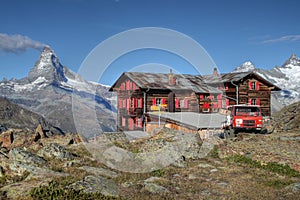 Fluhalp mountain hut, Zermatt, Switzerland