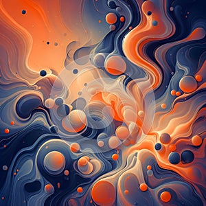 Fluid abstract background, color indigo, art , behance.