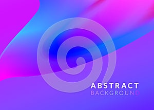 Fluid abstract background. Vibrant gradients and blend shapes. Neon color design templates for music, artistic and