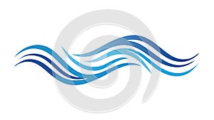 Fluid Abstract Blue Waves Pattern Vector Design, vector design Generative AI