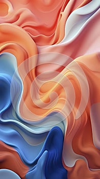 Fluid and Abstract Design with Soft Curves and Gradients AI Generated