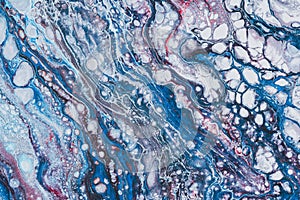 Fluid abstract- liquid art illustration. Acrylic- paint on canvas