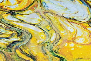 Fluid abstract- liquid art illustration. Acrylic- paint on canvas