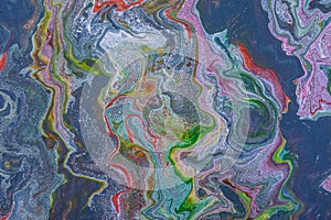 Fluid abstract- liquid art illustration. Acrylic- paint on canvas