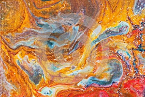 Fluid abstract- liquid art illustration. Acrylic- paint on canvas