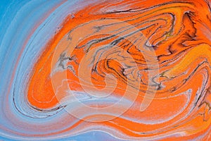 Fluid abstract- liquid art illustration. Acrylic- paint on canvas